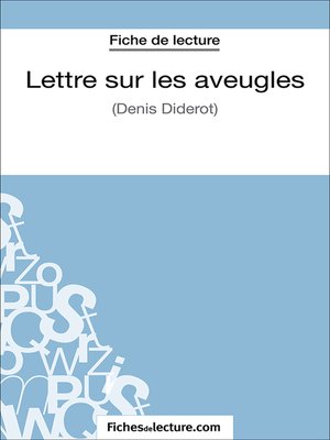 cover image of Lettre sur les aveugles